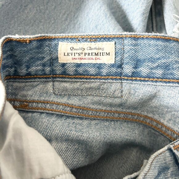 Levi’s Premium Wedgie Fit Icon High Rise Ripped Straight Jean Light Wash Size 29 - Picture 6 of 8